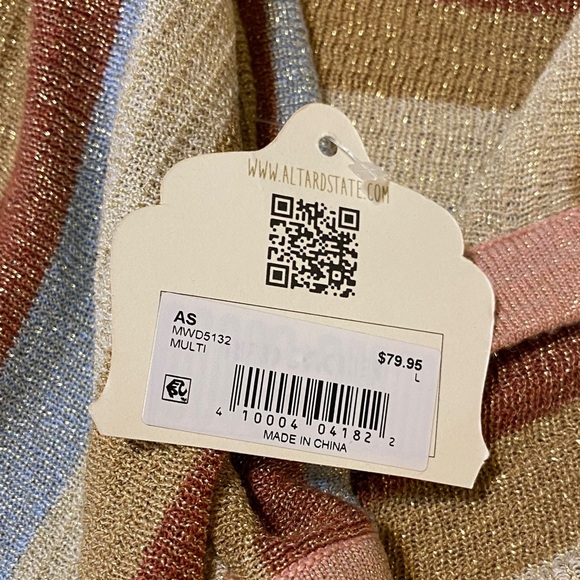 NWT Altar’d State Bodycon Shimmer Maxi Dress with Cutout Large - Picture 6 of 10